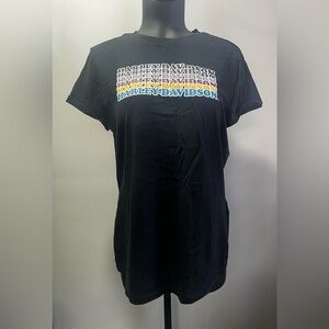 Harley-Davidson Black Tee with Multicolor Logo